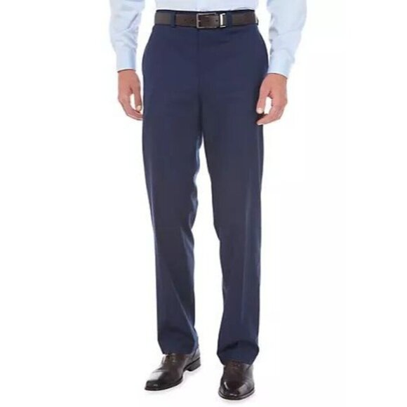 Calvin Klein Navy Blue Peacoat Stretch Pants Size: 38W X 34L NWT - Picture 1 of 5